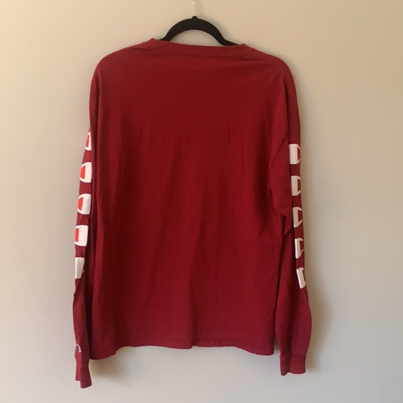 Heavy duty champion men’s Long sleeve red T-shirt size large, cotton - Picture 5 of 6